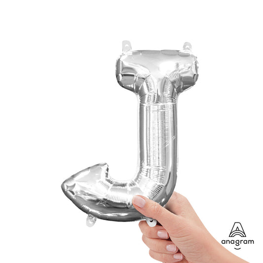 16 inch LETTER J - ANAGRAM - SILVER (AIR-FILL ONLY) | USA Decoration®