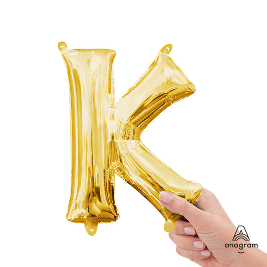 16 inch LETTER K - ANAGRAM - GOLD (AIR-FILL ONLY) | USA Decoration®