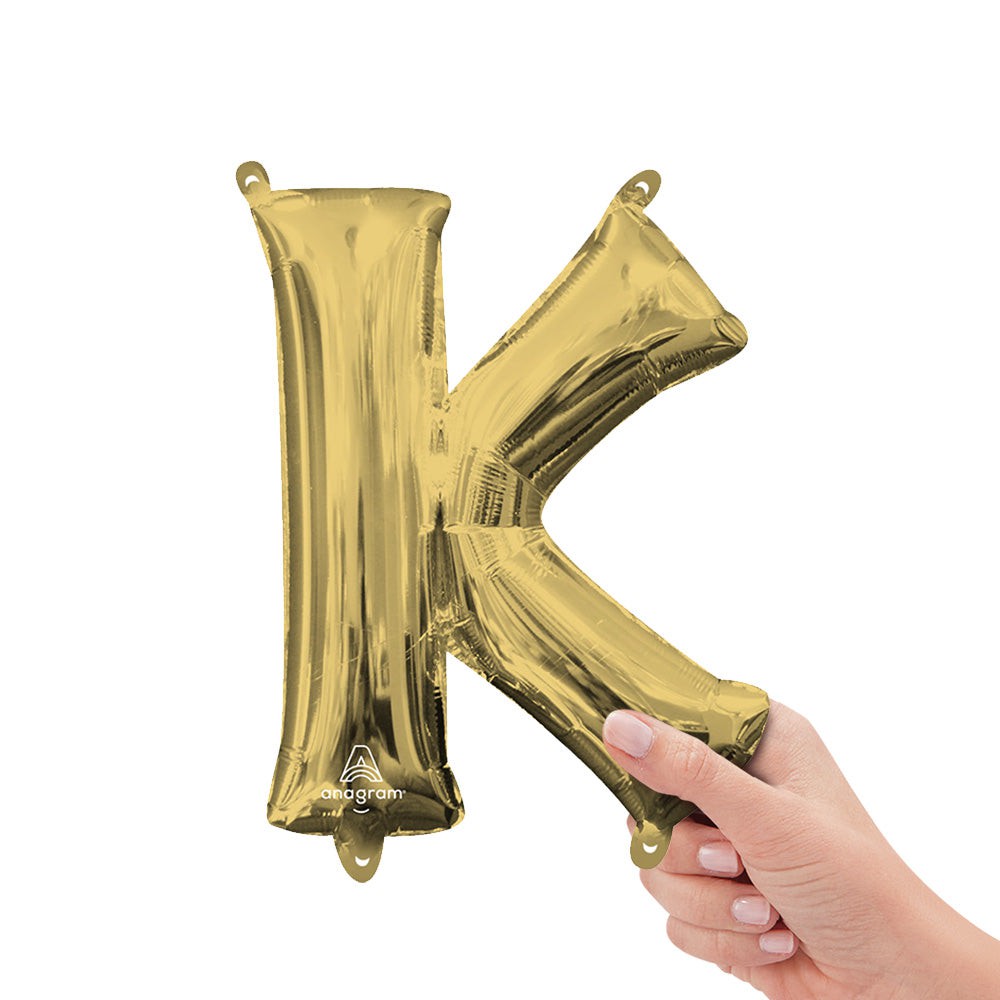 16 inch LETTER K - ANAGRAM - WHITE GOLD (AIR-FILL ONLY) | USA Decoration®