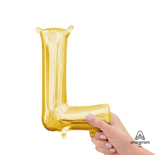 16 inch LETTER L - ANAGRAM - GOLD (AIR-FILL ONLY) | USA Decoration®