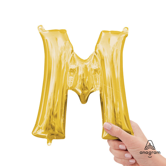 16 inch LETTER M - ANAGRAM - GOLD (AIR-FILL ONLY) | USA Decoration®
