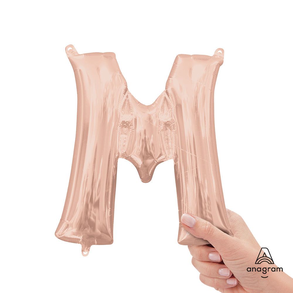 16 inch LETTER M - ANAGRAM - ROSE GOLD (AIR-FILL ONLY) | USA Decoration®