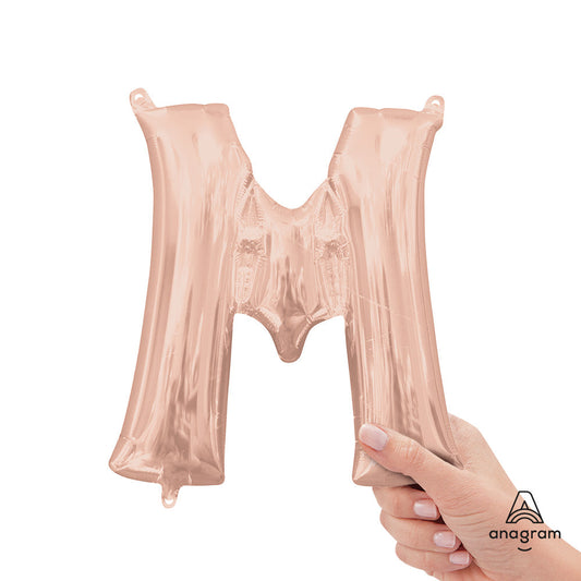 16 inch LETTER M - ANAGRAM - ROSE GOLD (AIR-FILL ONLY) | USA Decoration®