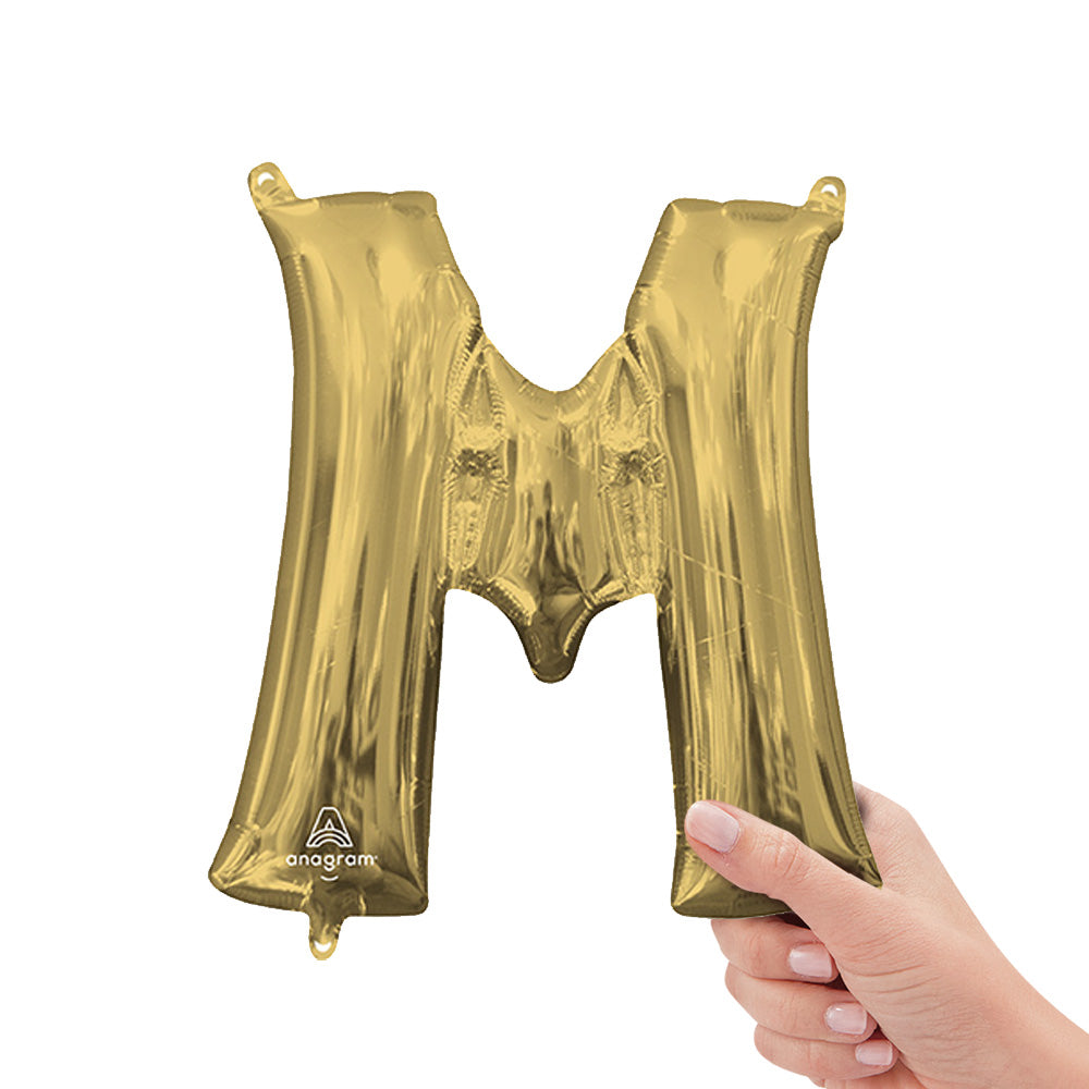 16 inch LETTER M - ANAGRAM - WHITE GOLD (AIR-FILL ONLY) | USA Decoration®