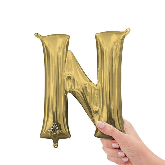 16 inch LETTER N - ANAGRAM - WHITE GOLD (AIR-FILL ONLY) | USA Decoration®