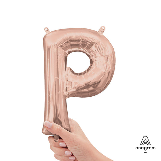 16 inch LETTER P - ANAGRAM - ROSE GOLD (AIR-FILL ONLY) | USA Decoration®