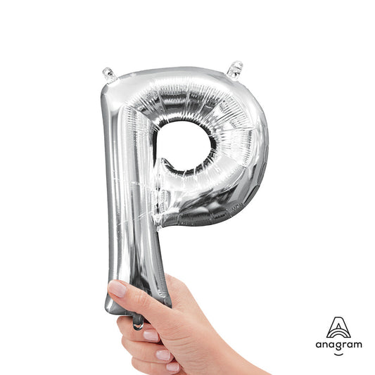 16 inch LETTER P - ANAGRAM - SILVER (AIR-FILL ONLY) | USA Decoration®