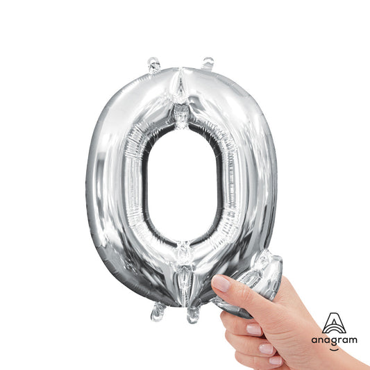 16 inch LETTER Q - ANAGRAM - SILVER (AIR-FILL ONLY) | USA Decoration®