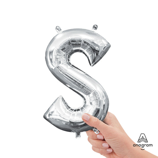 16 inch LETTER S - ANAGRAM - SILVER (AIR-FILL ONLY) | USA Decoration®