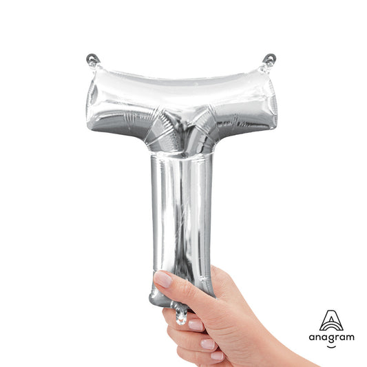 16 inch LETTER T - ANAGRAM - SILVER (AIR-FILL ONLY) | USA Decoration®