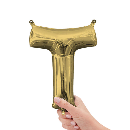 16 inch LETTER T - ANAGRAM - WHITE GOLD (AIR-FILL ONLY) | USA Decoration®