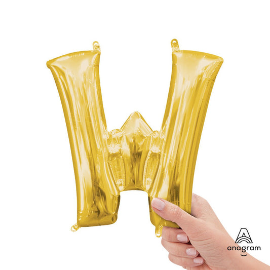 16 inch LETTER W - ANAGRAM - GOLD (AIR-FILL ONLY) | USA Decoration®