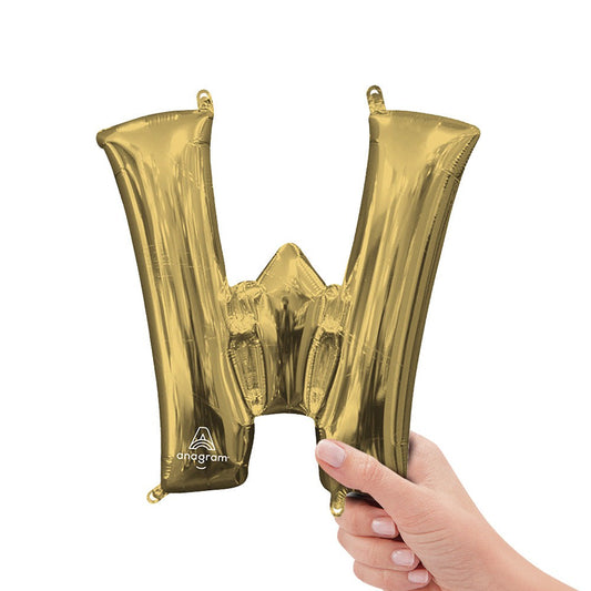 16 inch LETTER W - ANAGRAM - WHITE GOLD (AIR-FILL ONLY) | USA Decoration®