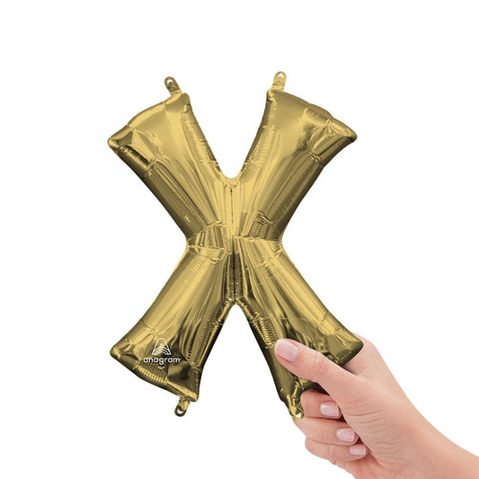 16 inch LETTER X - ANAGRAM - WHITE GOLD (AIR-FILL ONLY) | USA Decoration®