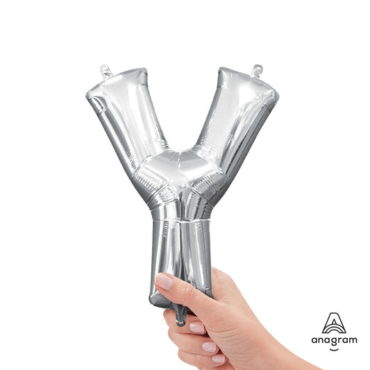 16 inch LETTER Y - ANAGRAM - SILVER (AIR-FILL ONLY) | USA Decoration®