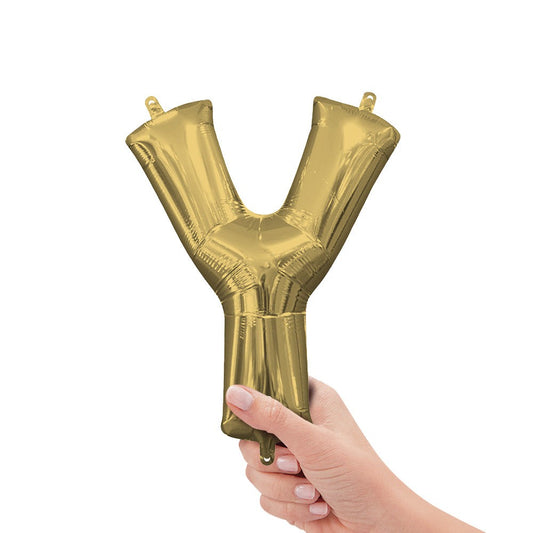 16 inch LETTER Y - ANAGRAM - WHITE GOLD (AIR-FILL ONLY) | USA Decoration®