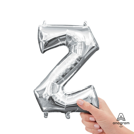 16 inch LETTER Z - ANAGRAM - SILVER (AIR-FILL ONLY) | USA Decoration®