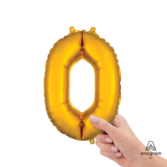 16 inch NUMBER 0 - ANAGRAM - GOLD (AIR-FILL ONLY) | USA Decoration®