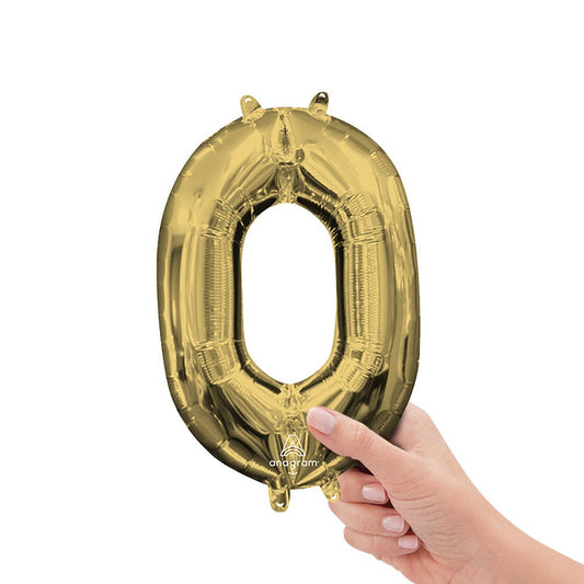 16 inch NUMBER 0 - ANAGRAM - WHITE GOLD (AIR-FILL ONLY) | USA Decoration®