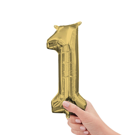 16 inch NUMBER 1 - ANAGRAM - WHITE GOLD (AIR-FILL ONLY) | USA Decoration®