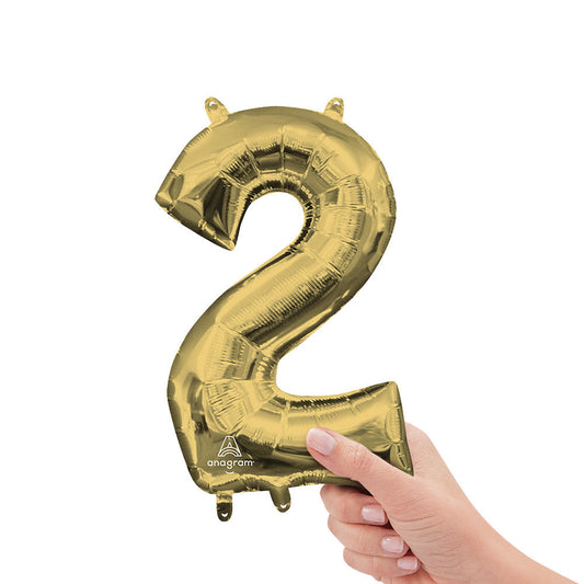 16 inch NUMBER 2 - ANAGRAM - WHITE GOLD (AIR-FILL ONLY) | USA Decoration®
