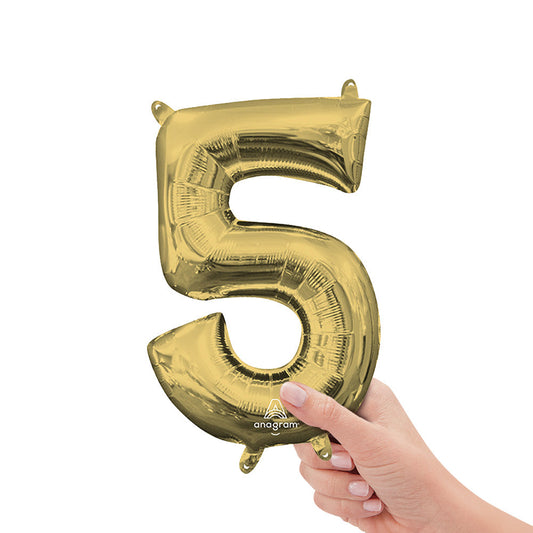 16 inch NUMBER 5 - ANAGRAM - WHITE GOLD (AIR-FILL ONLY) | USA Decoration®