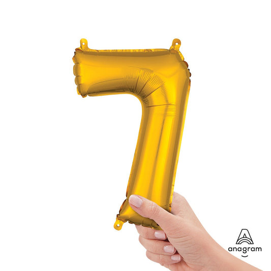 16 inch NUMBER 7 - ANAGRAM - GOLD (AIR-FILL ONLY) | USA Decoration®