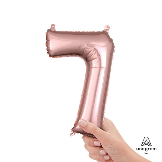 16 inch NUMBER 7 - ANAGRAM - ROSE GOLD (AIR-FILL ONLY) | USA Decoration®