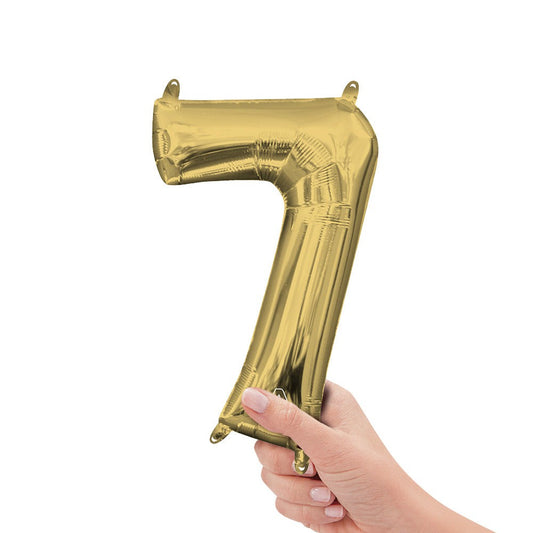 16 inch NUMBER 7 - ANAGRAM - WHITE GOLD (AIR-FILL ONLY) | USA Decoration®