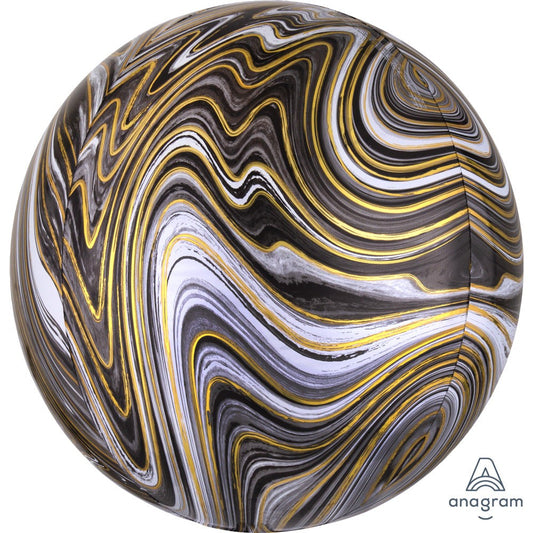 16 inch BLACK MARBLEZ ORBZ | USA Decoration®
