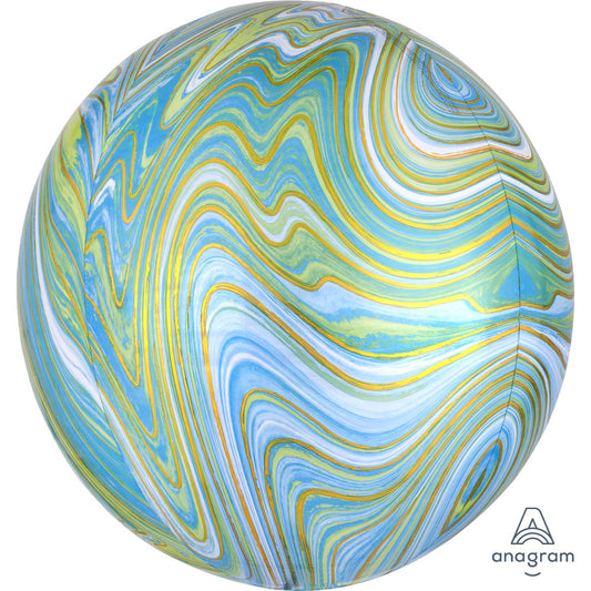 16 inch BLUE GREEN MARBLEZ ORBZ | USA Decoration®