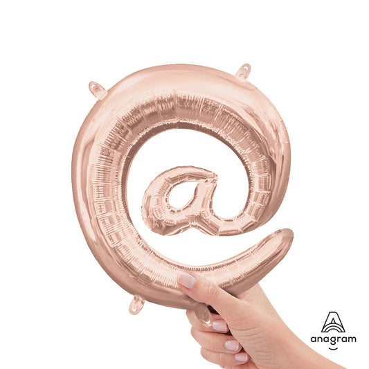 16 inch SYMBOL @ - ANAGRAM - ROSE GOLD (AIR-FILL ONLY) | USA Decoration®