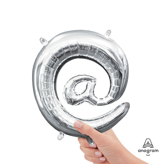 16 inch SYMBOL @ - ANAGRAM - SILVER (AIR-FILL ONLY) | USA Decoration®