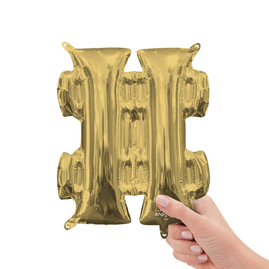 16 inch SYMBOL # - ANAGRAM - WHITE GOLD (AIR-FILL ONLY) | USA Decoration®