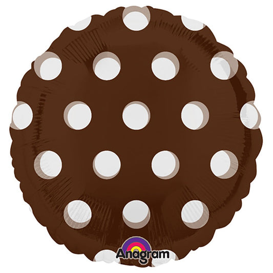 18 inch CIRCLE - DOTS BROWN | USA Decoration®