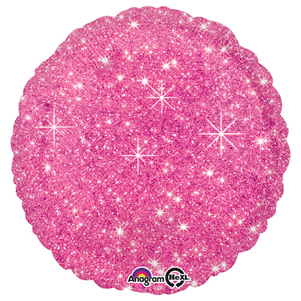 18 inch CIRCLE - FAUX SPARKLE HOT PINK | USA Decoration®