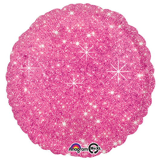 18 inch CIRCLE - FAUX SPARKLE HOT PINK | USA Decoration®