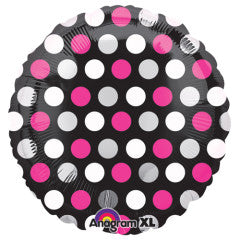 18 inch CIRCLE - PINK & WHITE DOTS | USA Decoration®