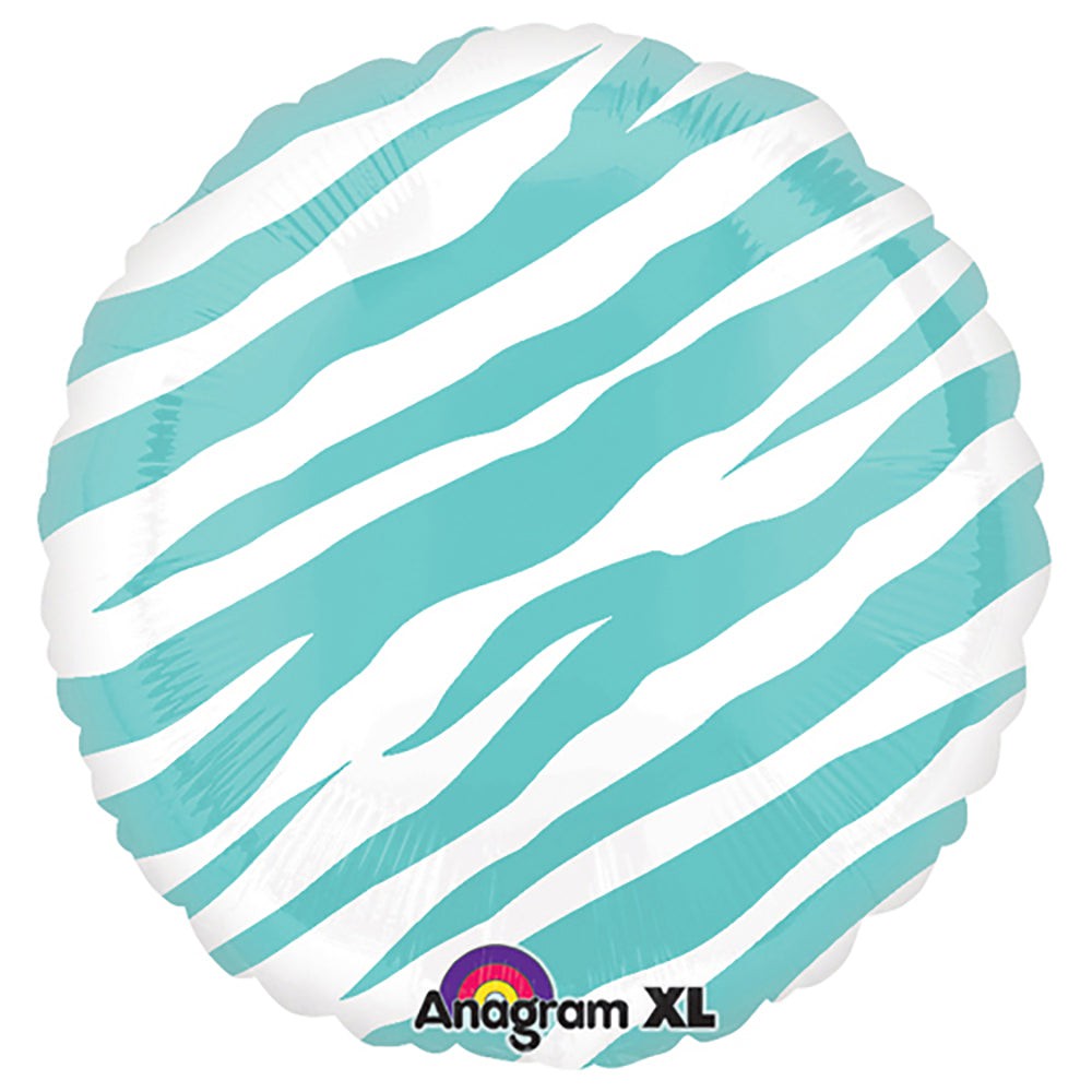 18 inch CIRCLE - ROBINS EGG BLUE ZEBRA | USA Decoration®