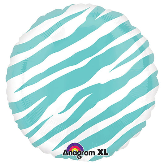 18 inch CIRCLE - ROBINS EGG BLUE ZEBRA | USA Decoration®