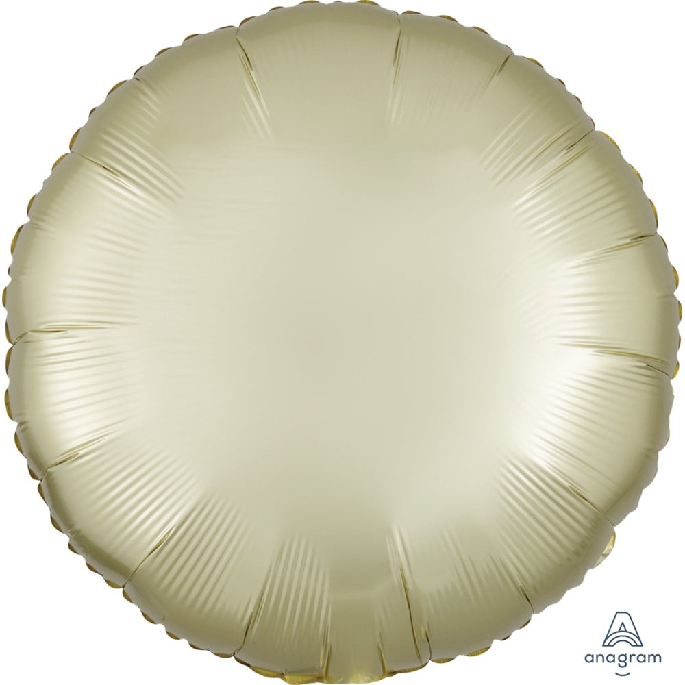 18 inch CIRCLE - SATIN LUXE PASTEL YELLOW | USA Decoration®