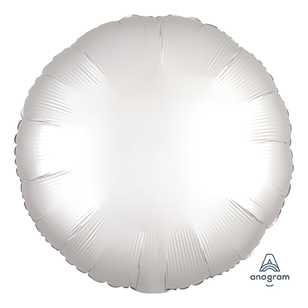18 inch CIRCLE - SATIN LUXE WHITE SATIN | USA Decoration®