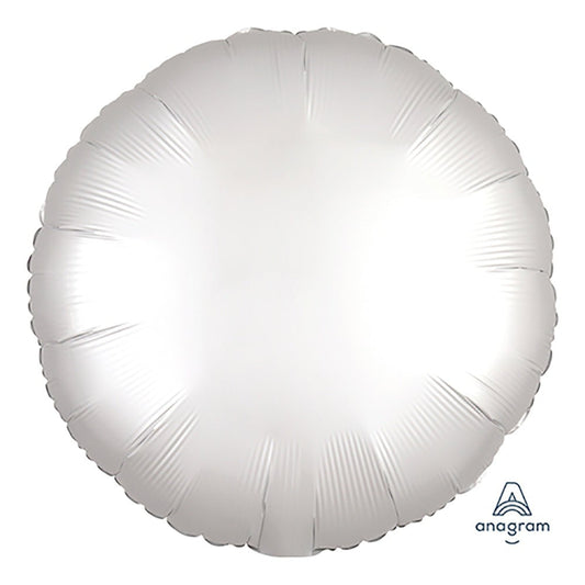 18 inch CIRCLE - SATIN LUXE WHITE SATIN | USA Decoration®