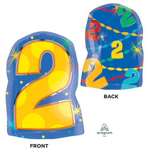 20 inch NUMBER 2 - CONFETTI DOTS | USA Decoration®