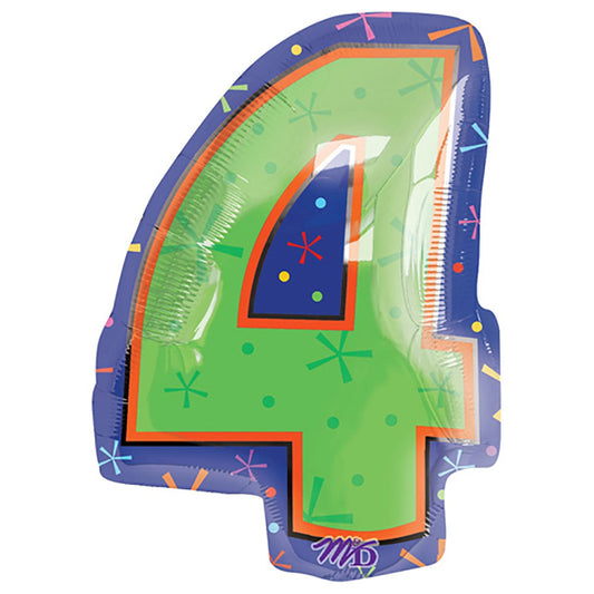 20 inch NUMBER 4 - MULTI-COLOR | USA Decoration®
