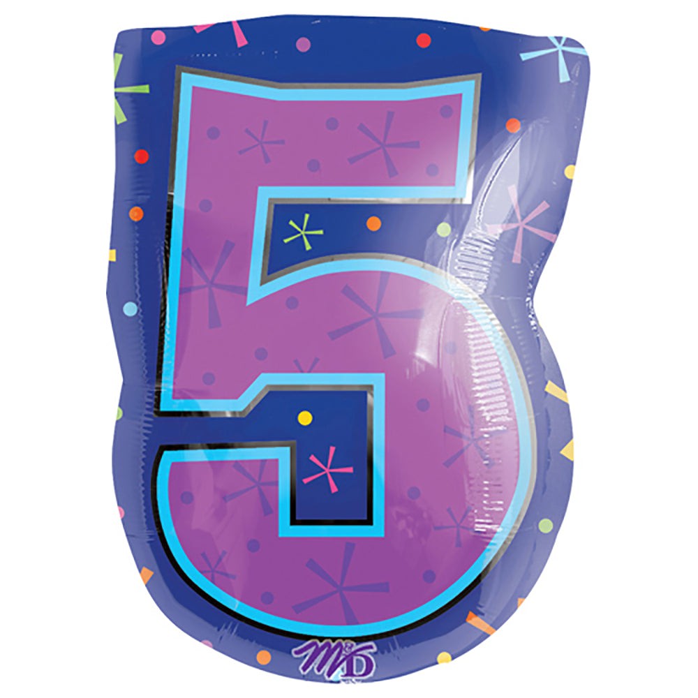 20 inch NUMBER 5 - MULTI-COLOR | USA Decoration®
