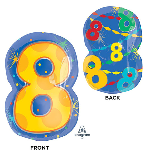 20 inch NUMBER 8 - CONFETTI DOTS | USA Decoration®