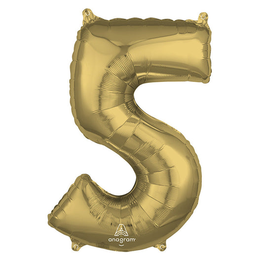 26 inch NUMBER 5 - ANAGRAM - WHITE GOLD | USA Decoration®
