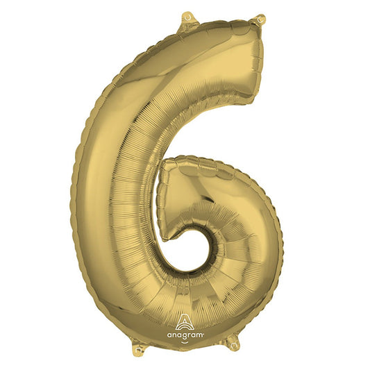26 inch NUMBER 6 - ANAGRAM - WHITE GOLD | USA Decoration®