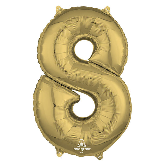 26 inch NUMBER 8 - ANAGRAM - WHITE GOLD | USA Decoration®